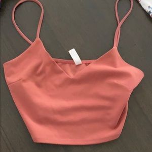 very cute burnt orange color crop